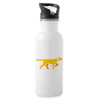 Hund Dog - Water bottle with straw - white - Right