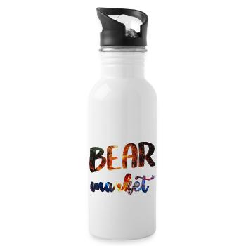 Bear market - Gourde avec paille intégrée - blanc - Droite