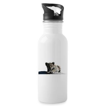 Baby-Jaguar - Trinkflasche mit integriertem Trinkhalm - Weiß - Rechts
