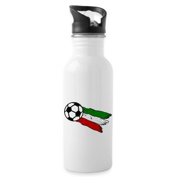 L’amour du football italien - Gourde avec paille intégrée - blanc - Droite