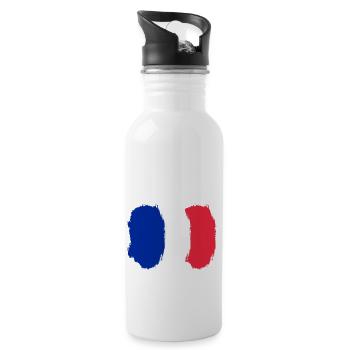 France - Gourde avec paille intégrée - blanc - Droite