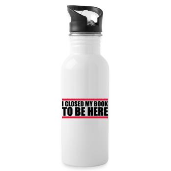 I closed my book - Water bottle with straw - white - Right