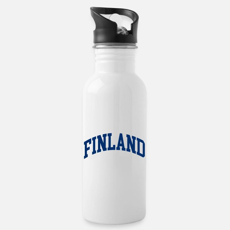 FINNLAND - Trinkflasche mit integriertem Trinkhalm - Weiß