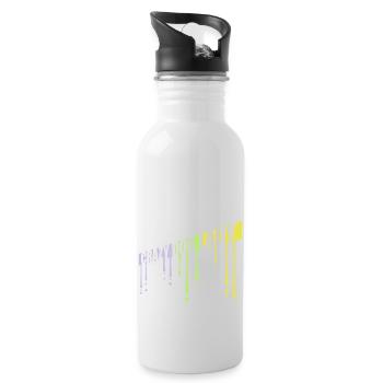 crazy dog lady quote - Water bottle with straw - white - Right