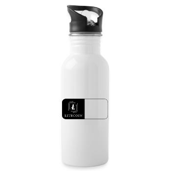 Bitcoin Trading Crypto Aktien - Trinkflasche mit integriertem Trinkhalm - Weiß - Rechts