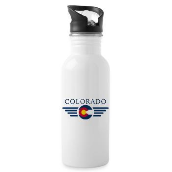 Colorado - Trinkflasche mit integriertem Trinkhalm - Weiß - Rechts