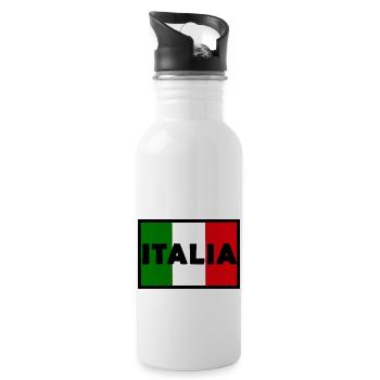 La nation italienne - Gourde avec paille intégrée - blanc - Droite