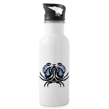 Crab - Water bottle with straw - white - Right