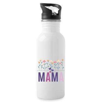 Mama Muttertag T-Shirt - Trinkflasche mit integriertem Trinkhalm - Weiß - Rechts