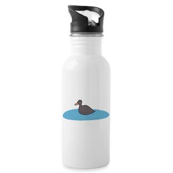 Entenvogel 2 - Trinkflasche mit integriertem Trinkhalm - Weiß - Rechts