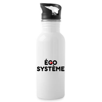 EGO SYSTEME - Gourde avec paille intégrée - blanc - Droite