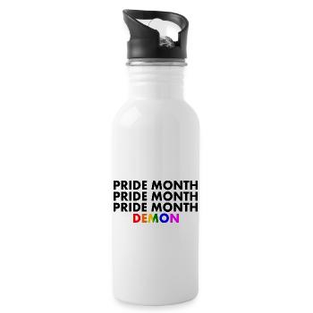 pride month demon - Trinkflasche mit integriertem Trinkhalm - Weiß - Rechts