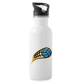 Ballsport - Trinkflasche mit integriertem Trinkhalm - Weiß - Rechts