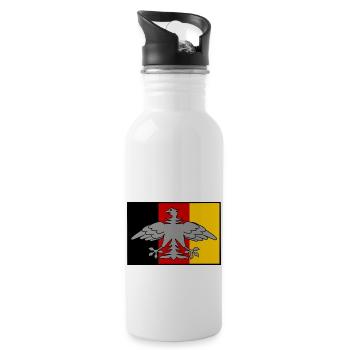 The eagle from Germany - Water bottle with straw - white - Right