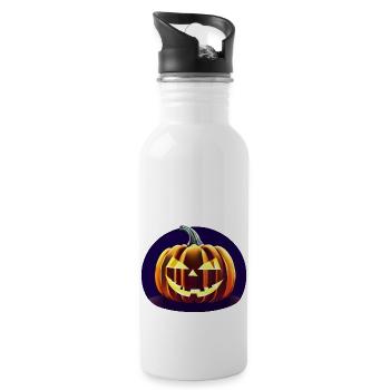 Halloween Gift Costume Pumpkins Pumpkin Pumpkin - Water bottle with straw - white - Right