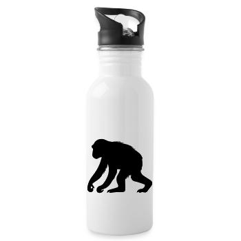 singe - Gourde avec paille intégrée - blanc - Droite