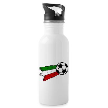 Die italienischen Fans - Trinkflasche mit integriertem Trinkhalm - Weiß - Rechts