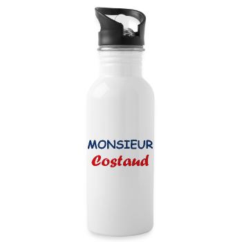 Monsieur Costaud - Gourde avec paille intégrée - blanc - Droite
