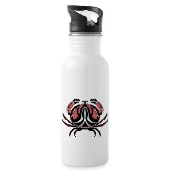 Crab - Water bottle with straw - white - Right