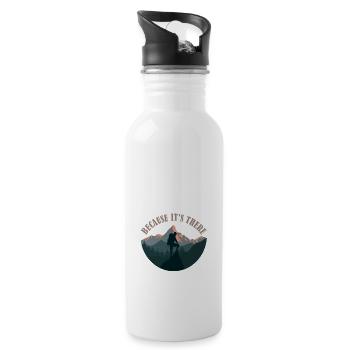 Because it's there, Hiker Because it's there, Hiker - Water bottle with straw - white - Right