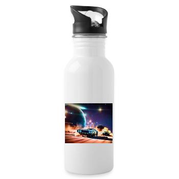Mad and Furious #4 - Water bottle with straw - white - Right