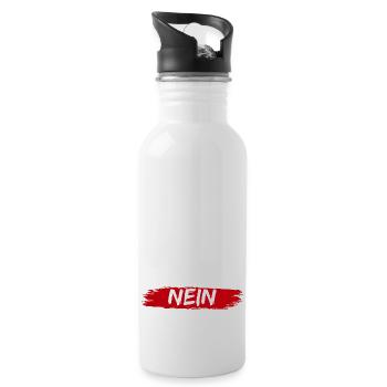 Before you ask: NO! - Water bottle with straw - white - Right