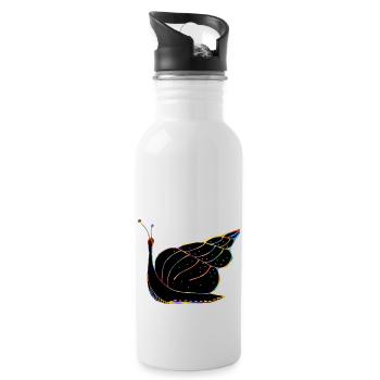 Snail - Water bottle with straw - white - Right