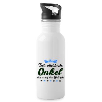 Best Uncle of All - Water bottle with straw - white - Right
