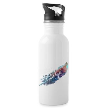 FLY HIGH - Water bottle with straw - white - Right