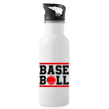 Baseball 1 - Gourde avec paille intégrée - blanc - Droite