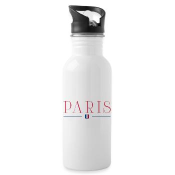 Paris, Frankreich Stil Design T-Shirt - Trinkflasche mit integriertem Trinkhalm - Weiß - Rechts