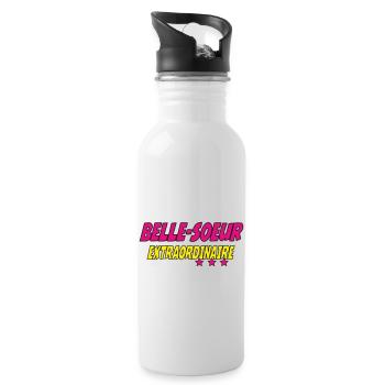 AUSSERGEWÖHNLICHE Schwägerin - Trinkflasche mit integriertem Trinkhalm - Weiß - Rechts