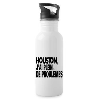 houston j'ai plein de problèmes - Gourde avec paille intégrée - blanc - Droite