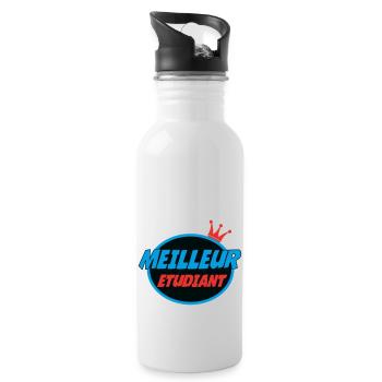 BEST STUDENT - Water bottle with straw - white - Right