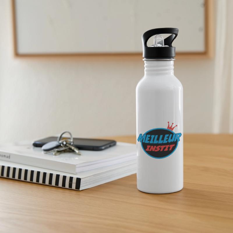 BESTER LEHRER Trinkflasche mit integriertem Trinkhalm