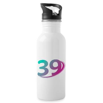 Number 39 multicolor - Water bottle with straw - white - Right