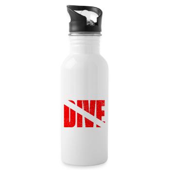 Dive St. Kitts - Karibik - Caribbean - West Indies - Water bottle with straw - white - Right