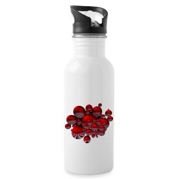 Shirt mit Kugel-Design - Trinkflasche mit integriertem Trinkhalm - Weiß - Rechts