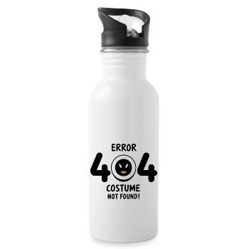 Error 404 Costume not found - Trinkflasche mit integriertem Trinkhalm - Weiß - Rechts