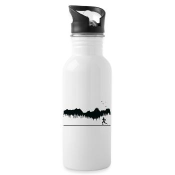 Trail Running Sport - Trinkflasche mit integriertem Trinkhalm - Weiß - Rechts