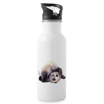 Panda - Water bottle with straw - white - Right