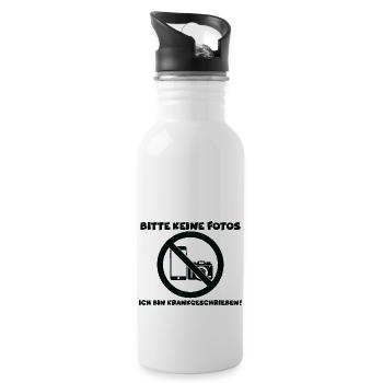Funny Saying Funny Humor Gift Idea - Water bottle with straw - white - Right