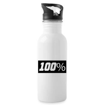 100 - Water bottle with straw - white - Right