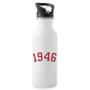 Sport year of birth 1946 - Water bottle with straw - white - Right