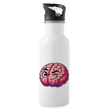 Smart brain - Water bottle with straw - white - Right