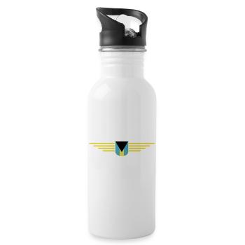 Fans des Bahamas : Design tropical - Gourde avec paille intégrée - blanc - Droite