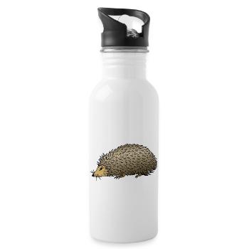 Igel - Trinkflasche mit integriertem Trinkhalm - Weiß - Rechts