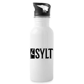 Sylt Urlaub - Trinkflasche mit integriertem Trinkhalm - Weiß - Rechts