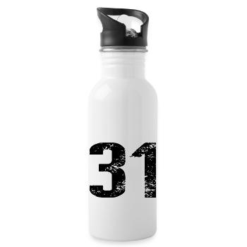31 Number Jersey - Water bottle with straw - white - Right