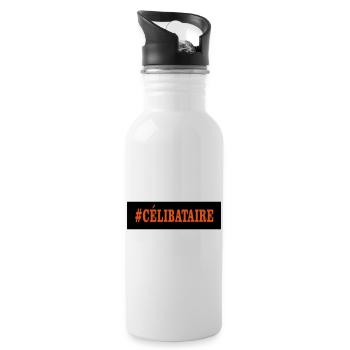 Junggeselle - Trinkflasche mit integriertem Trinkhalm - Weiß - Rechts